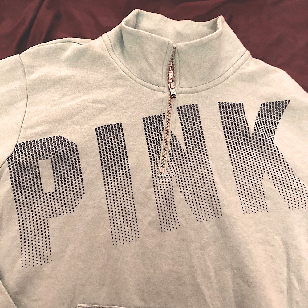 PINK 1/4 zip up Sweatshirt